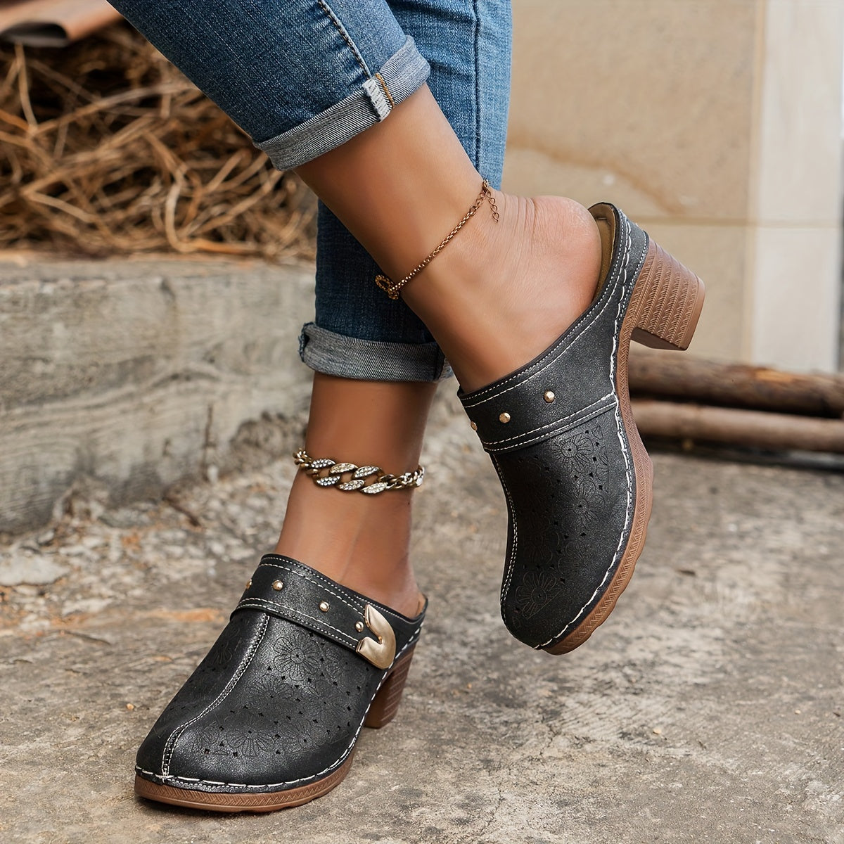 Sandale Capri à talon Confort