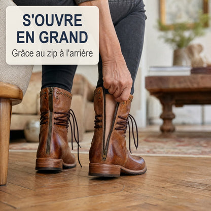 Zip à l'arrière des Bottes Aruna