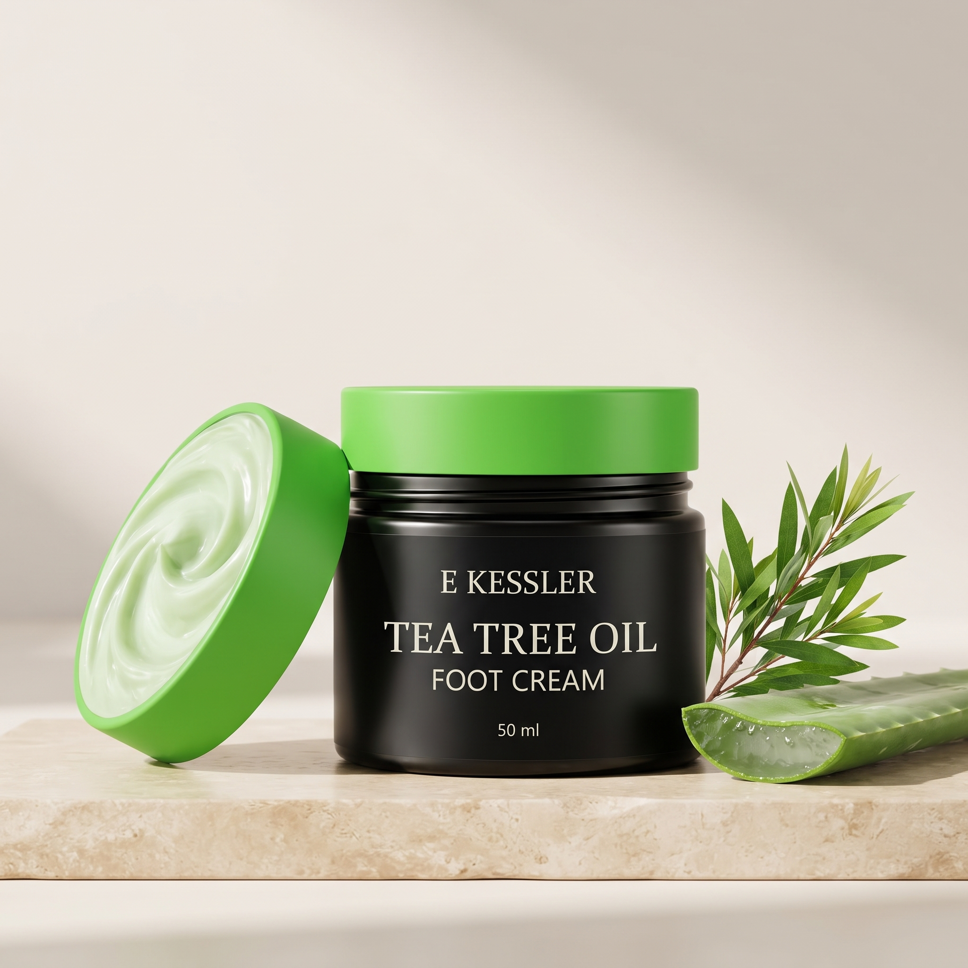 Baume Réparateur Talons E KESSLER, pot 50 ml Tea Tree et Aloe Vera