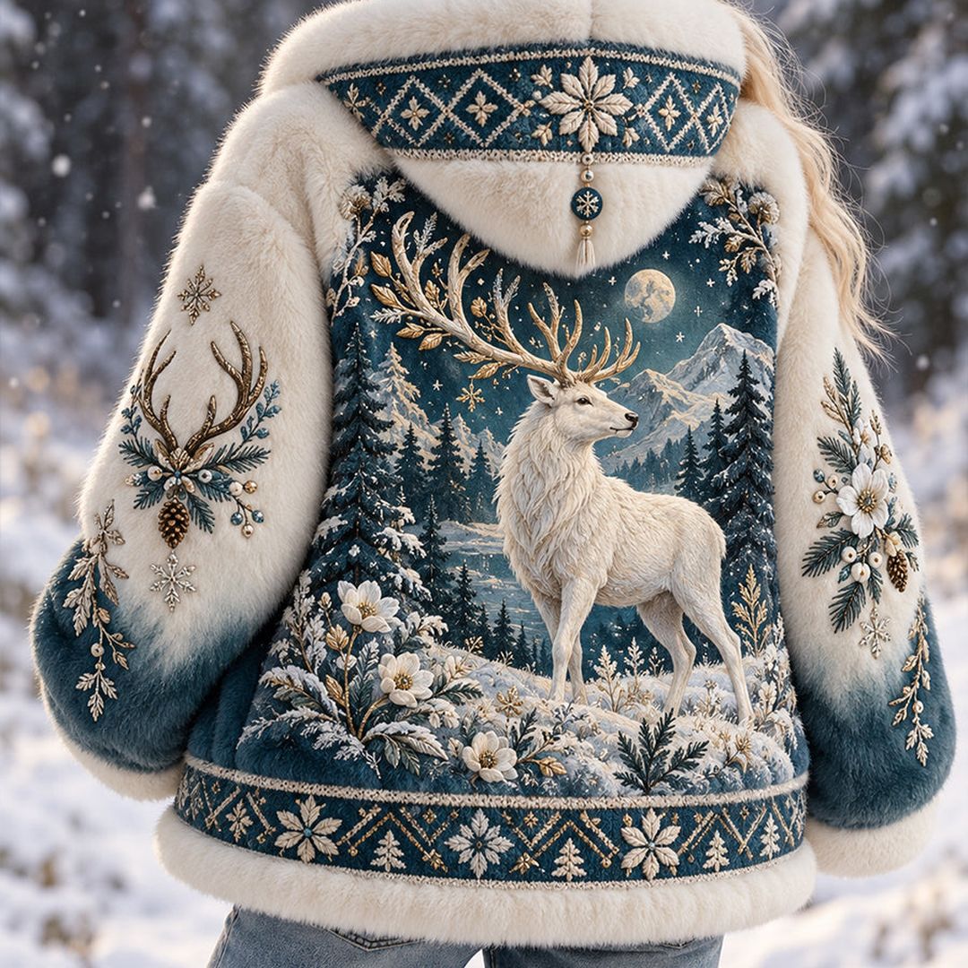 Veste Nordique Ingrid Cerf Bleu Fjord