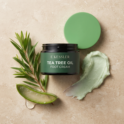 Texture du baume, huile de Tea Tree et Aloe Vera