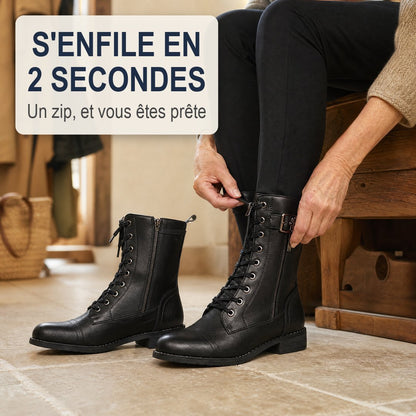 Zip latéral de la botte Elise Winston qui s'enfile en 2 secondes